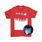 Illuminated apparel - Παιδική μπλούζα glow in the dark με σχέδιο έλκηθρο με ταράνδους