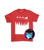 Illuminated apparel - Παιδική μπλούζα glow in the dark με σχέδιο έλκηθρο με ταράνδους