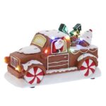 Διακοσμητικό Χριστουγεννιάτικο gingerbread αμάξι με φως 18Χ10Χ11ΕΚ μπαταρίας