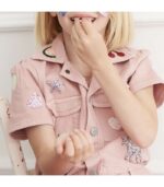 Meri meri Σετ 6 τεμ σιδεροτυπα καρδιές Rainbow Glitter Heart Patches - Image 2