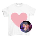 Illuminated apparel - Παιδική μπλούζα glow in the dark με σχέδιο καρδιά