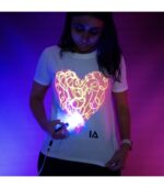 Illuminated apparel - Παιδική μπλούζα glow in the dark με σχέδιο καρδιά - Image 4