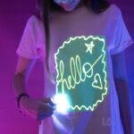 Illuminated apparel - Παιδική μπλούζα glow in the dark ροζ