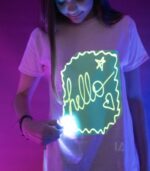 Illuminated apparel - Παιδική μπλούζα glow in the dark ροζ