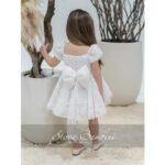 Stova Bambini G21 Βαπτιστικό φόρεμα λευκό με λουλούδια - Image 3